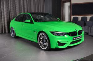 BMW M3 Sedan Individual in Verde Mantis by Abu Dhabi Motors